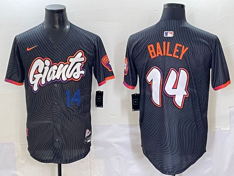 Men 2025 San Francisco Giants #14 Bailey Black Joint Name Nike MLB Jersey style 2